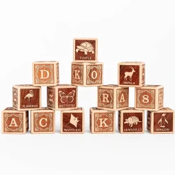 Animal Alphabet Blocks (English - Set of 15) - Handmade in Canada