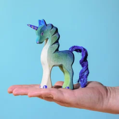 Baby Unicorn (Blue & Green) | Wooden Toy