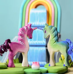 Baby Unicorn (Blue & Green) | Wooden Toy