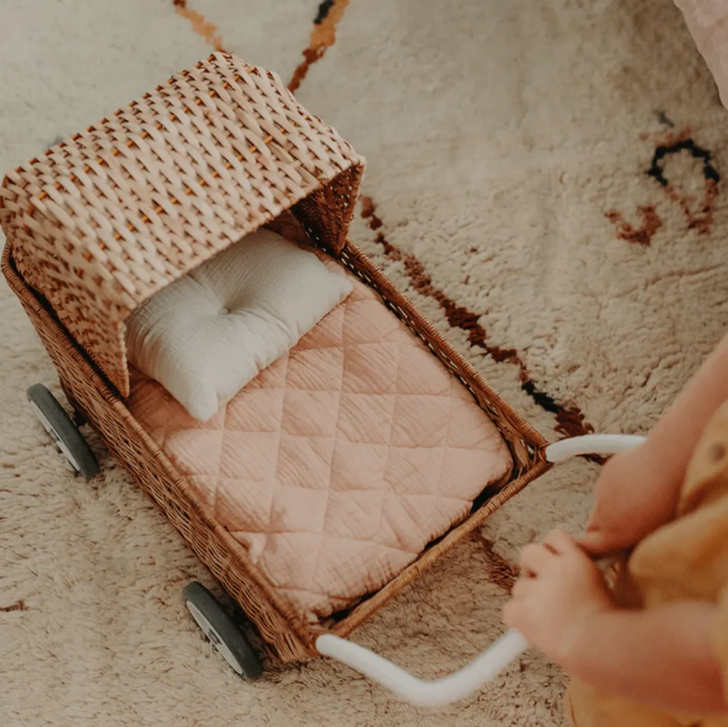 Convertible Rattan Strolley (Natural)