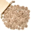 Double Sided Wooden Alphabet Discs (Set of 100 Mini Discs)