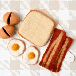 Felt Bacon and Eggs | Play Food Set