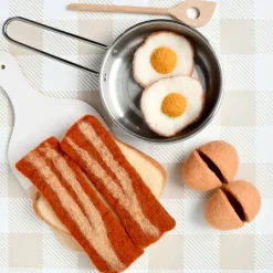Felt Bacon and Eggs | Play Food Set