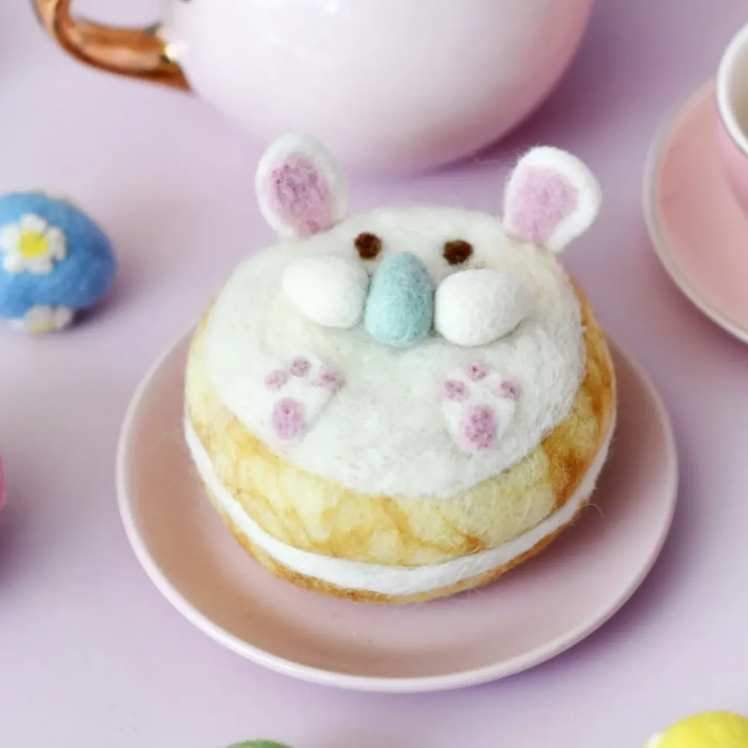 Felt Bunny Donut | Easter Play Food