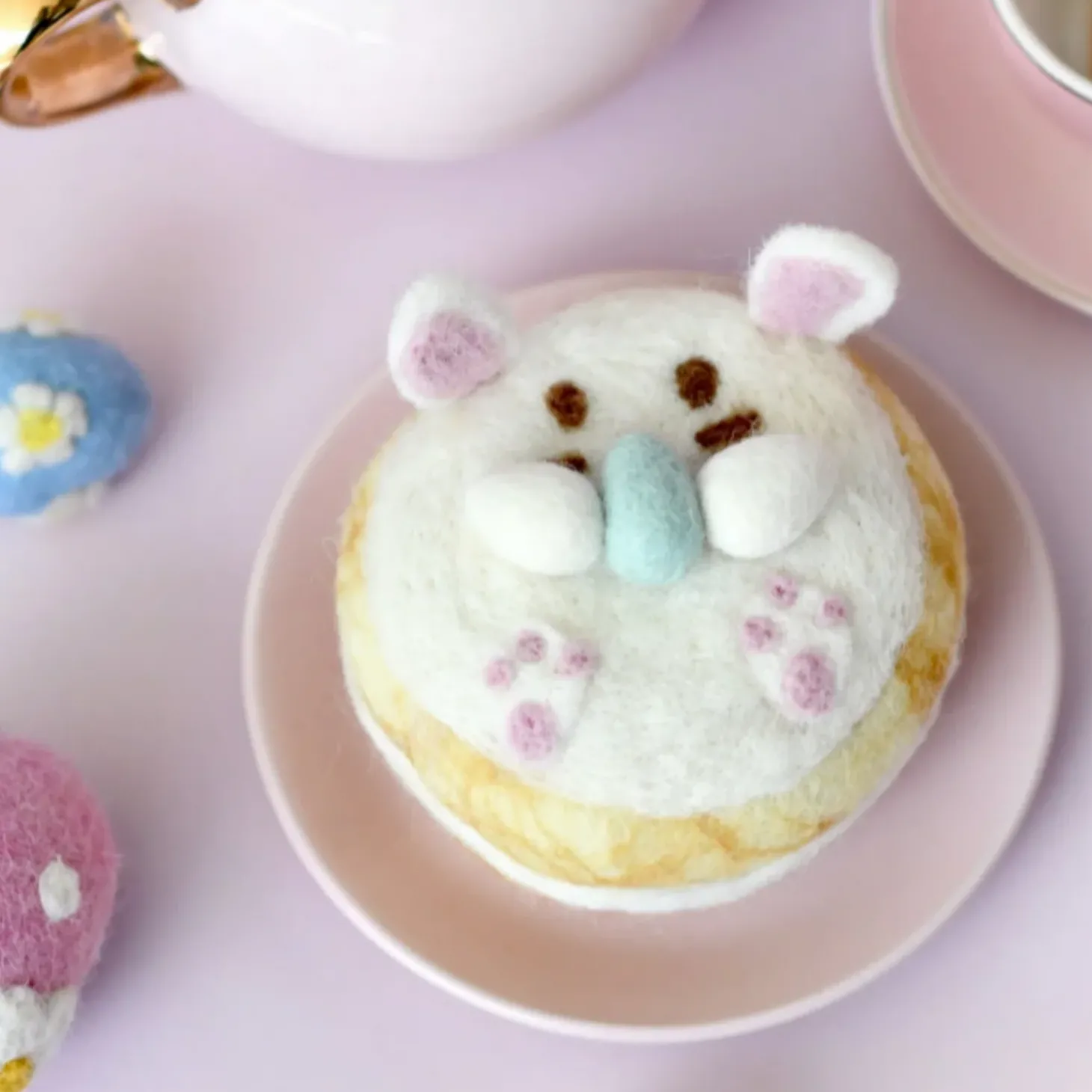 Felt Bunny Donut | Easter Play Food
