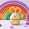 Felt Egg Cover - Orange Hopping Bunny