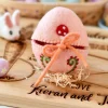 Felt Egg Cover - Peach Mushroom Motif