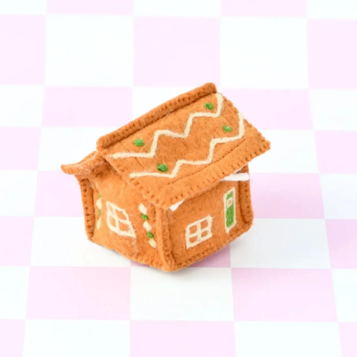 Felt Gingerbread House (Green Door)