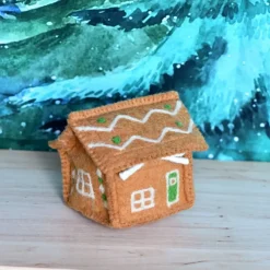 Felt Gingerbread House (Green Door)