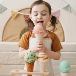 Felt Ice Creams and Waffle Cones | Play Food Set