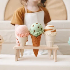 Felt Ice Creams and Waffle Cones | Play Food Set