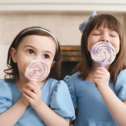 Felt Pink and White Swirl Lollipop | Play Food
