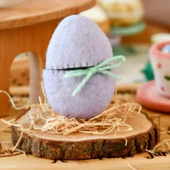 Felt Purple Surprise Egg with Duck