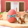 Felt Red Surprise Egg with Fawn