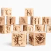 Floral Alphabet Blocks (Set of 15) - Handmade in Canada