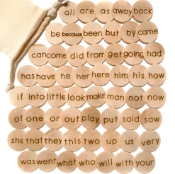 Grade One Sight Word Wooden Discs (Set of 57)