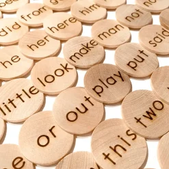 Grade One Sight Word Wooden Discs (Set of 57)