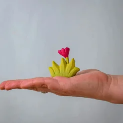 Grass with Pink Flowers (Small) | Wooden Toy