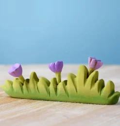 Grass with Purple Flowers (Large) | Wooden Toy