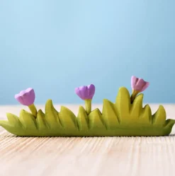 Grass with Purple Flowers (Large) | Wooden Toy