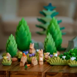 Grass with White Flower (Small) | Wooden Toy