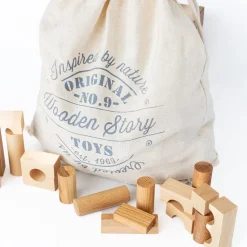 Handmade Blocks in Sack (Set of 100) - Natural