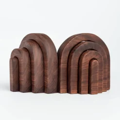 Handmade Mini Walnut Rainbow Stacker