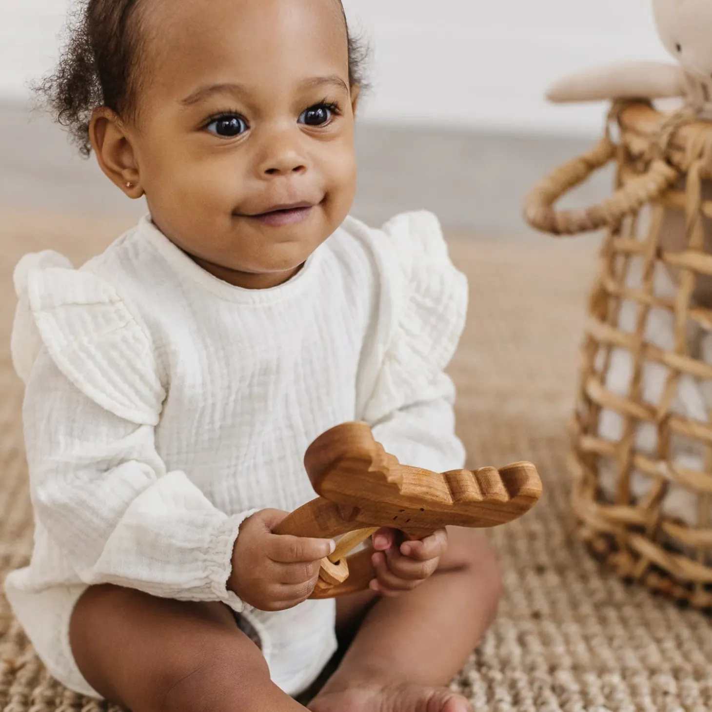 Handmade Moose Rattle & Teething Toy