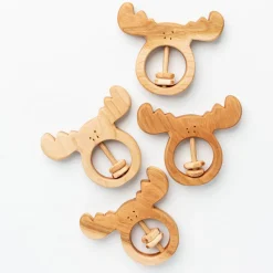 Handmade Moose Rattle & Teething Toy