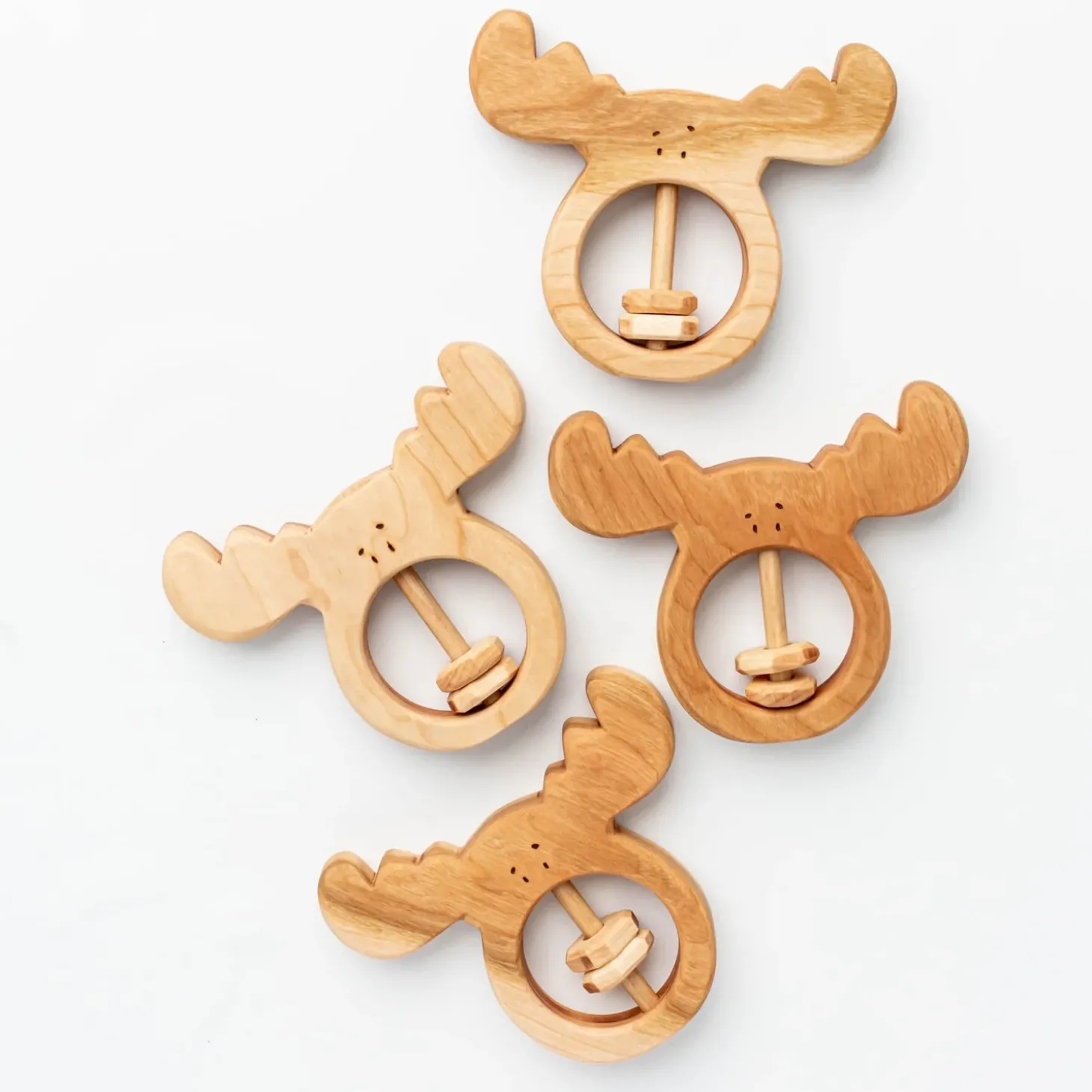 Handmade Moose Rattle & Teething Toy