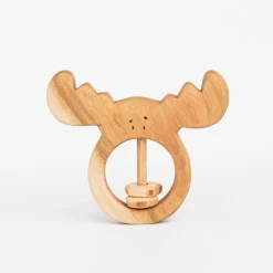 Handmade Moose Rattle & Teething Toy