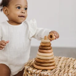 Handmade Natural Wooden Ring Stacker