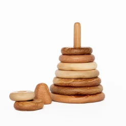 Handmade Natural Wooden Ring Stacker