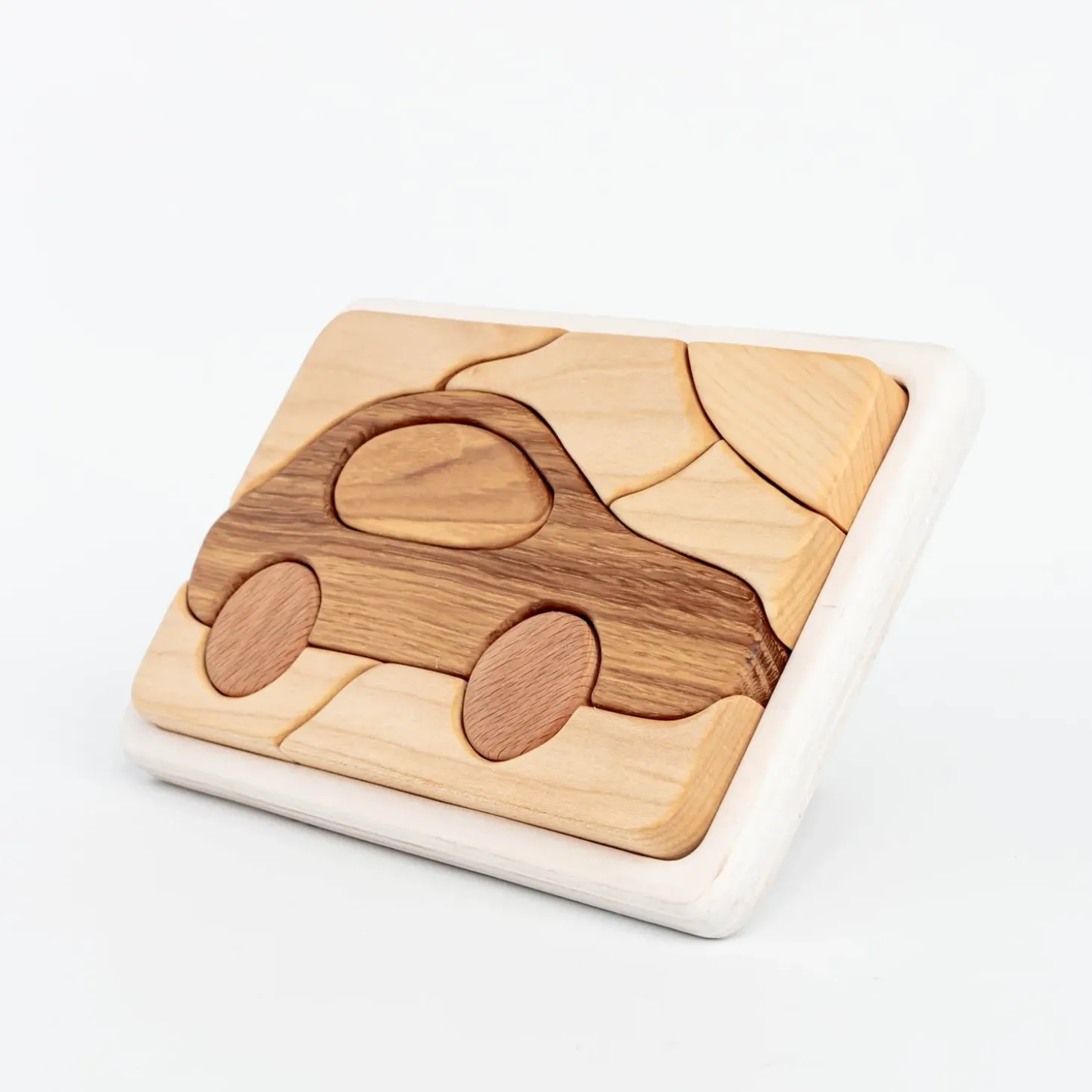 Handmade Wooden Mosaic Puzzle (Car)
