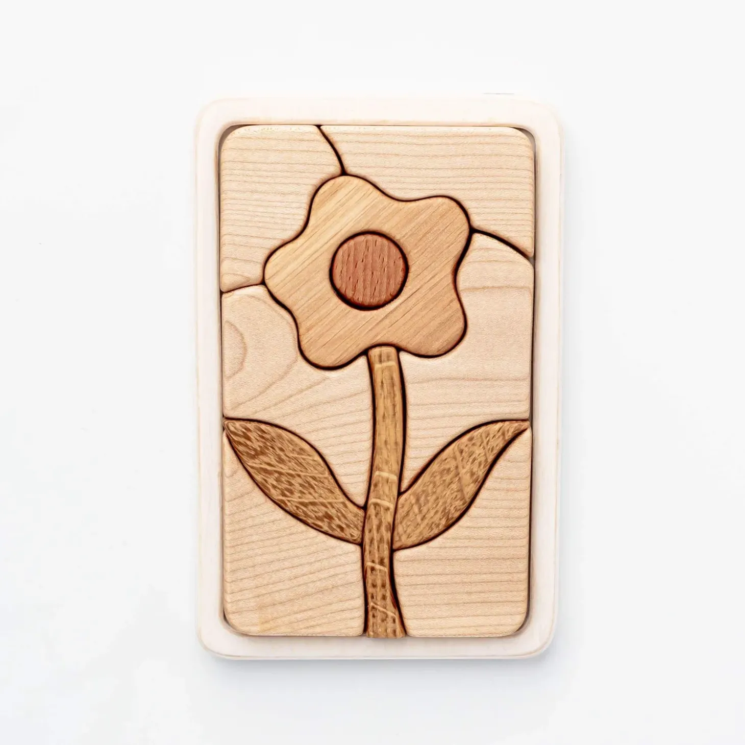 Handmade Wooden Mosaic Puzzle (Flower)