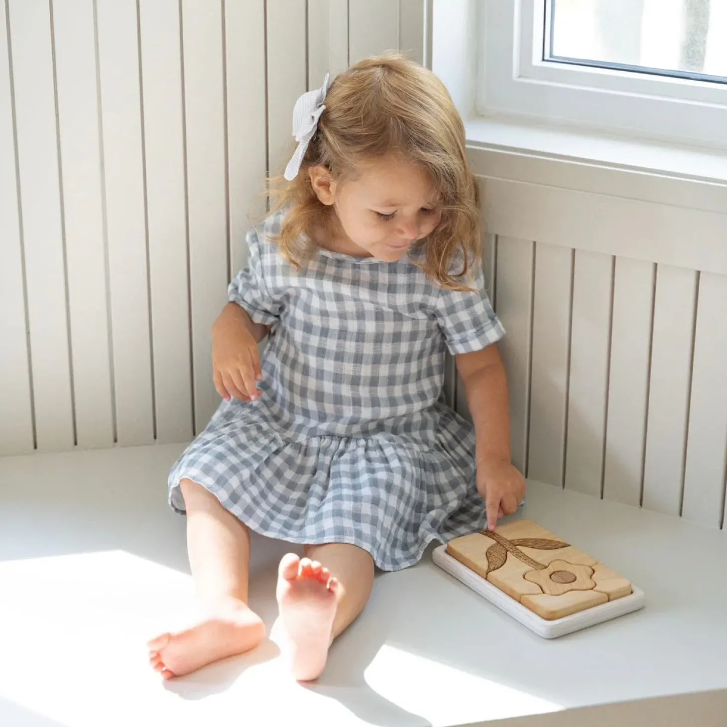 Handmade Wooden Mosaic Puzzle (Flower)