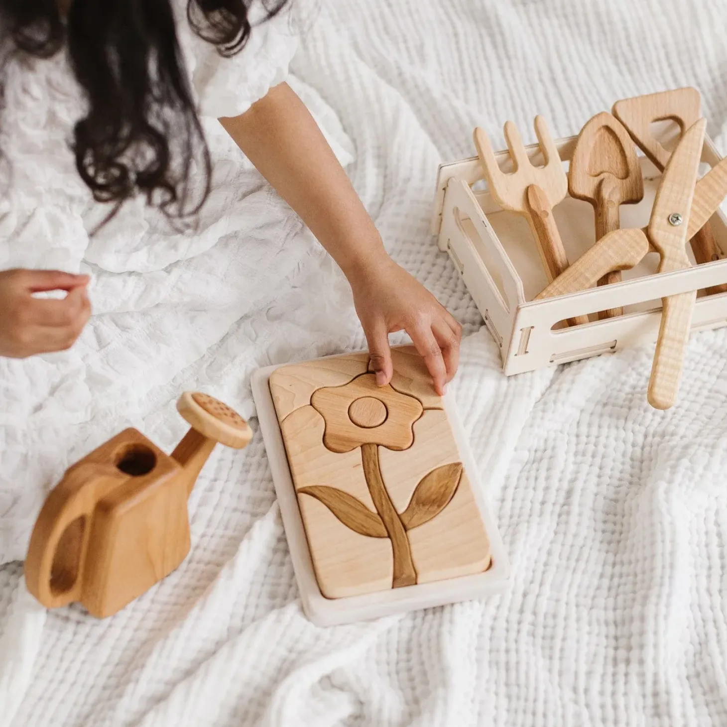 Handmade Wooden Mosaic Puzzle (Flower)
