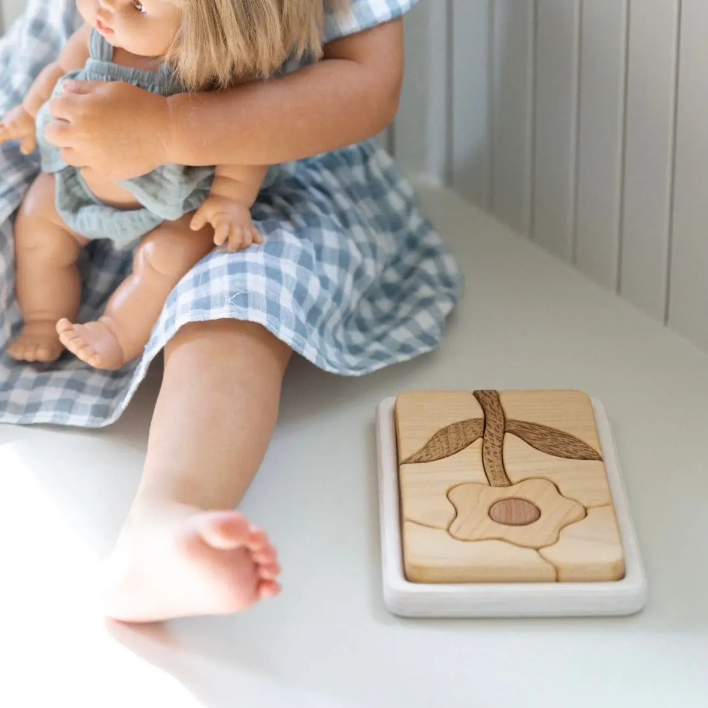 Handmade Wooden Mosaic Puzzle (Flower)