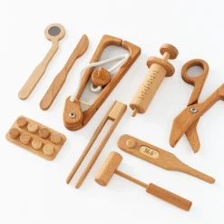 Handmade Wooden Play Doctor Set