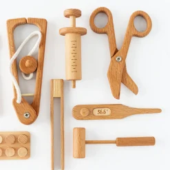 Handmade Wooden Play Doctor Set