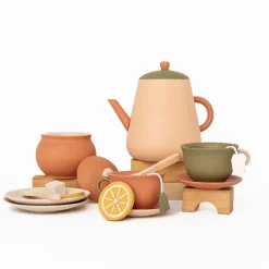 Handmade Wooden Tea Set (Herbal)