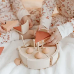 Handmade Wooden Toy Cake (Pink)