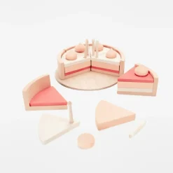 Handmade Wooden Toy Cake (Pink)