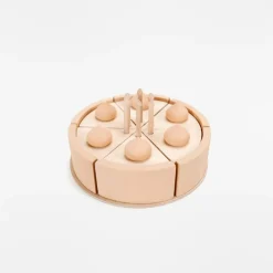 Handmade Wooden Toy Cake (Pink)