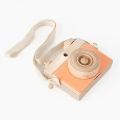 Handmade Wooden Toy Camera (Peach)