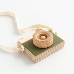 Handmade Wooden Toy Camera (Moss Green)