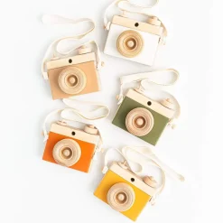 Handmade Wooden Toy Camera (Moss Green)