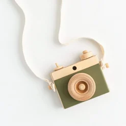 Handmade Wooden Toy Camera (Moss Green)