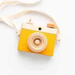 Handmade Wooden Toy Camera (Mustard)