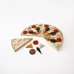 Handmade Wooden Toy Pizza